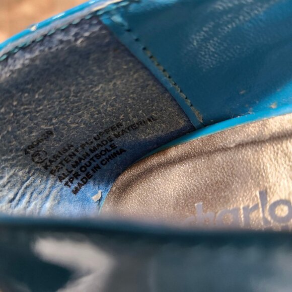 Charlotte Russe Womens Size 8 Teal Blue Patent Leather Platform Stiletto Heels - Picture 5 of 11